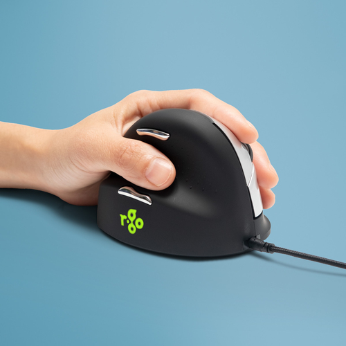 HE Ergonomisch muis Large linkshandig bedraad – R-Go Tools