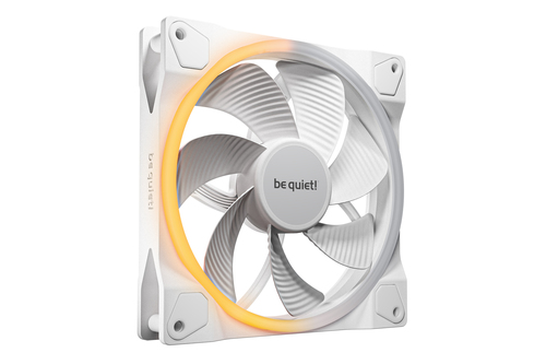 Be Quiet! (BL135) Light Wings 14cm PWM Reverse Blade ARGB Case Fan, Rifle Bearing, 20 LEDs, Front & Rear Lighting, Daisy-Chain, Up to 1300 RPM, White – BeQuiet