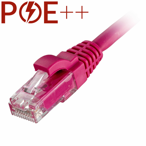 0.5m Cat6 RJ45 Pink U/UTP LSOH 24AWG Snagless Booted Patch Lead – Cablenet