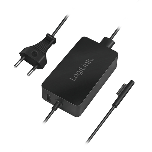 Notebook power supply, for Surface Book, 44W, USB Port – LogiLink