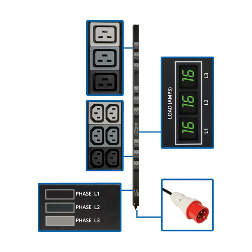 3-PHASE METERED PDU 11.5KW 16/ – Tripplite