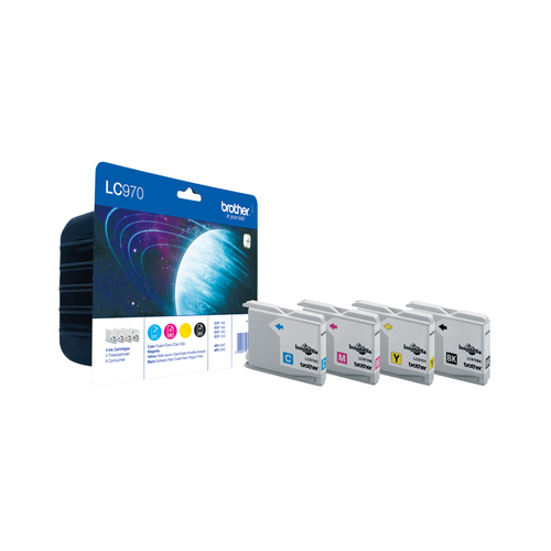 INK CARTRIDGE LC-970VALBP VALUE BLISTER (1BK+1C+1M+1Y) – Brother