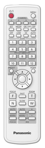 IR HANDHELD REMOTE FOR AW PTZ CAMERAS – Panasonic