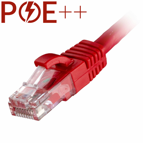 2m Cat6 RJ45 Red U/UTP LSOH 24AWG Snagless Booted Patch Lead – Cablenet