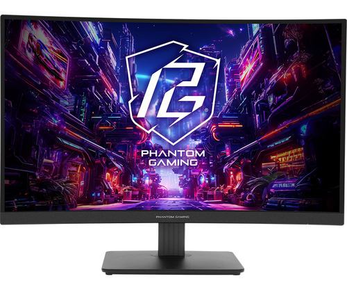 Asrock 27 Phantom Gaming QHD Curved Gaming Monitor (PG27QRT1B), 2560 x 1440, 1ms, 2 HDMI, DP, 180Hz, 95% DCI-P3, FreeSync, VESA – Asrock