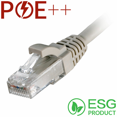 1.5m Cat6 RJ45 Grey U/UTP LSOH 24AWG Snagless Booted Patch Lead (PK 100) – Cablenet