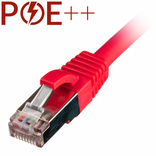 0.5m Cat6a RJ45 Red S/FTP LSOH 26AWG Snagless Booted Patch Lead – Cablenet