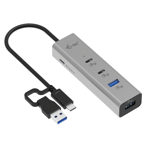 i-tec USB-C Active Charging Metal HUB 2x USB-C + 2x USB-A Port + PD 85W – ITEC