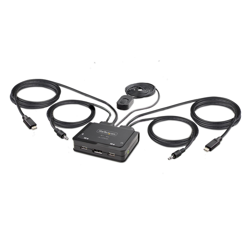 2-PORT CABLE KVM SWITCH 4K USB-C COMPACT KVM BUS POWERED – StarTech.com