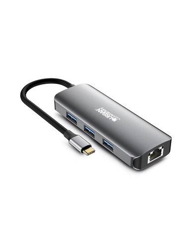 HUBEE 7 IN 1 : HUB USB-C WITH 3 USB-A/2 HDMI 4K/1 RJ45 ET 1 USB- – Urban Factory