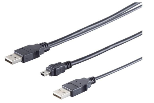 2X A PLUG TO 5 PIN MINI B PLUG – MicroConnect