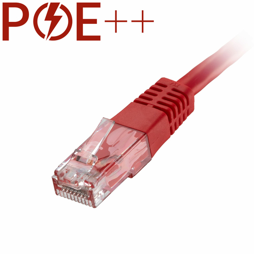 1m Cat6 RJ45 Red U/UTP PVC 24AWG Flush Moulded Booted Patch Lead – Cablenet