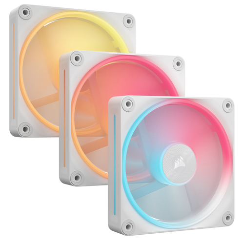 CORSAIR LX-R RGB Series iCUE LINK LX120R RGB White 120mm RGB Fan Triple Fan Kit – Corsair