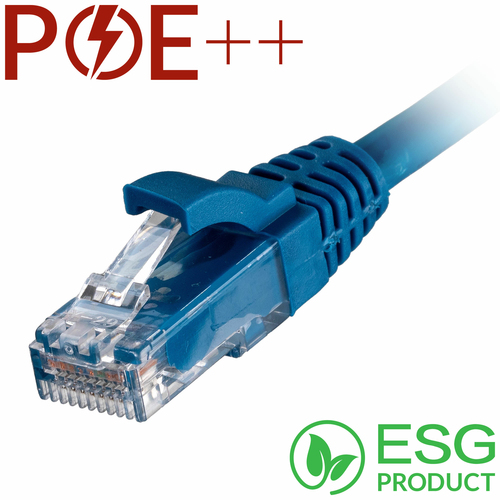3m Cat6 RJ45 Blue U/UTP LSOH 24AWG Snagless Booted Patch Lead (PK 100) – Cablenet