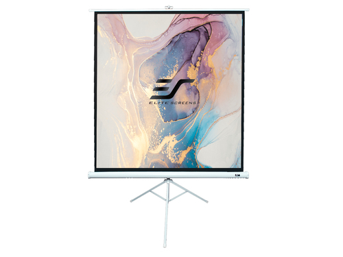 Portable Tripod 178cm x 178cm V/iewing Area 99" Diagonal 1:1 Format White Case Tripod Series – Elite Screens Inc