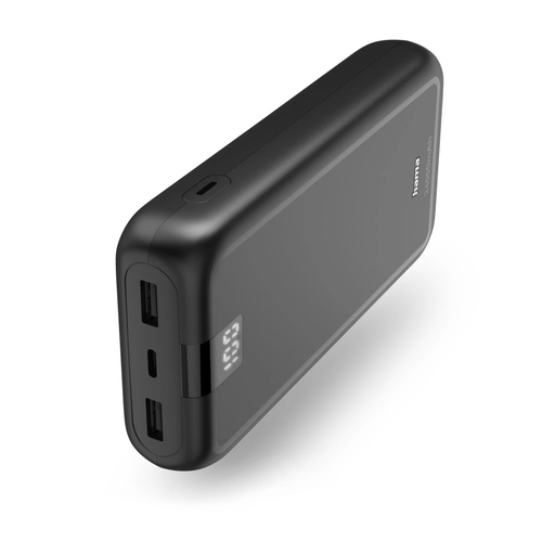 Hama Performance 24 24000mAh Fast Charge Powerbank, 2x USB-A, USB-C, LED Capacity Indicator, Grey – Hama