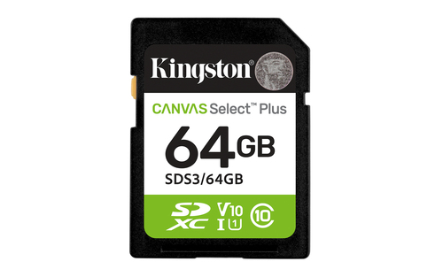 64GB SDXC CanvasGen3 100MBs C10 UHS-IU1 – Kingston Technology