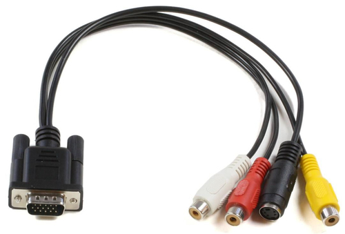 VGA TO S-VIDEO 3X RCA 0,3M. – MicroConnect