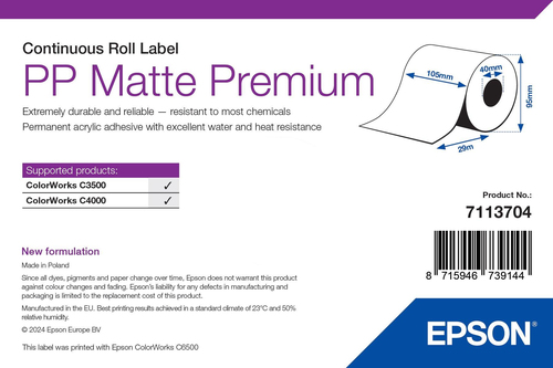 EPSON PP Matte Label Premium Continuous – Epson