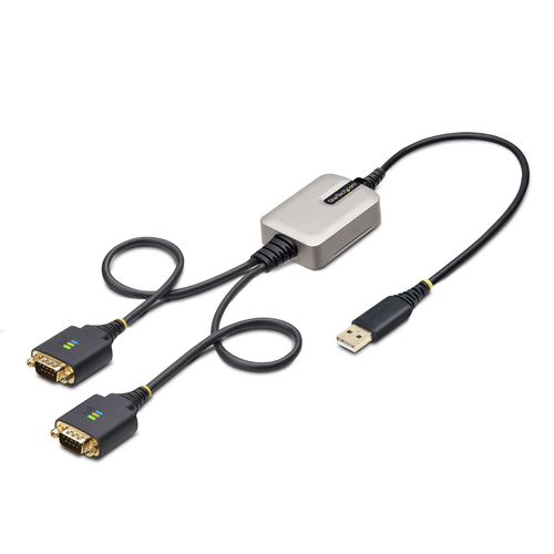 60cm 2-Port USB Serial Cable - USB to Dual DB9 RS232 Adapter – StarTech.com