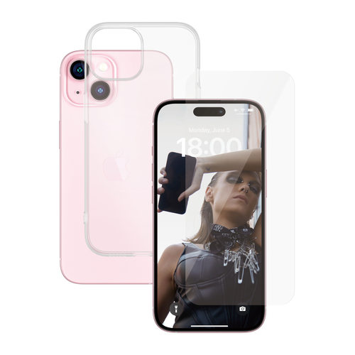 TPU CASE+TEMPERED GLASS IPHONE 15 BUNDLE – PanzerGlass