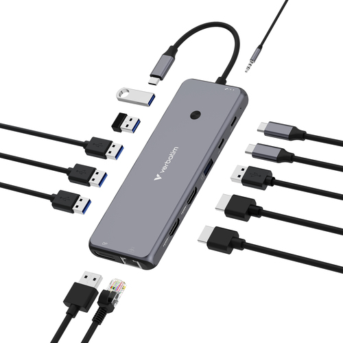 VERBATIM USB-C PRO MULTIPORT HUB 13 PORT CMH-13 – Verbatim