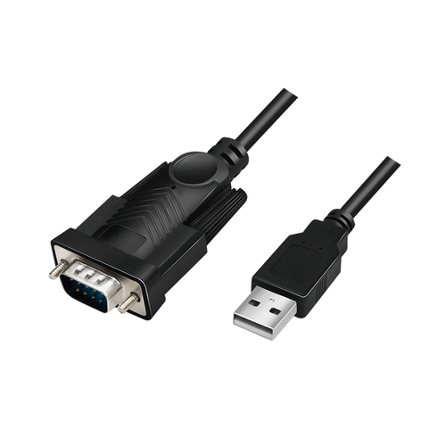 USB 2.0 cable, USB-A/M to DB9/M, serial, Win 11, black, 1.5 m – LogiLink