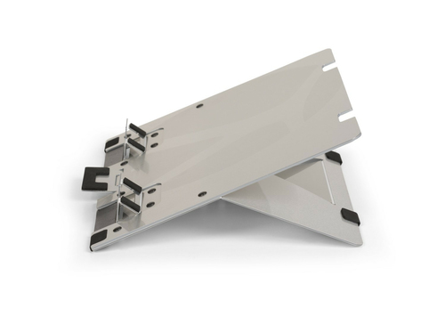 The Bakker Elkhuizen FlexTop 2 Laptop stand is a lightweight (Just 320g)- compact and collapsible laptop stand (just 4mm thick when collapsed). Ideal for mobile users who wish to improve the poor posture promoted by the use of a laptop. – Bakker Elkhuizen