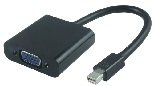 MINI DISPLAYPORT-VGA M-F BLACK – MicroConnect