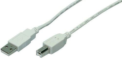USB 2.0 cable, USB-A/M to USB-B/M, grey, 2 m – LogiLink