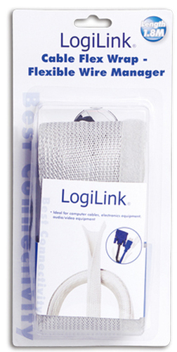 1.8M FLEXIBLE CABLE WRAP - GREY – LogiLink