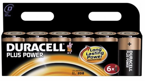 Duracell Plus D Size 6 Pack – Duracell
