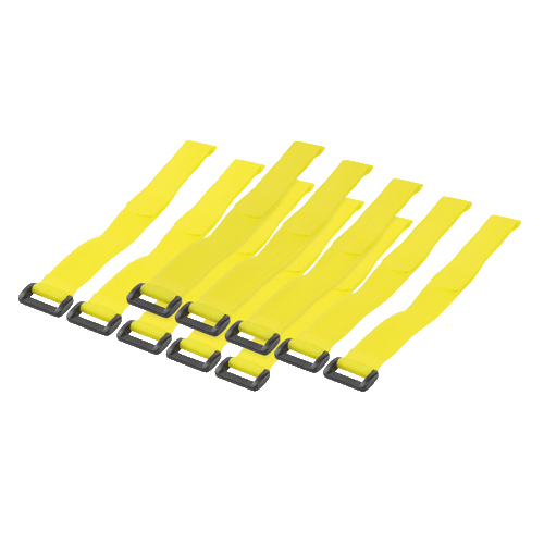 300mm HOOK AND LOOP CABLE TIES - YELLOW (10 PCS) – LogiLink