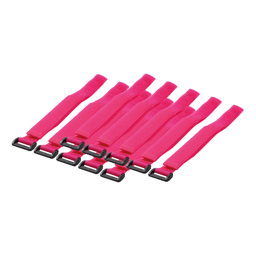 500mm HOOK AND LOOP VELCRO CABLE TIES - PINK (10 PCS) – LogiLink