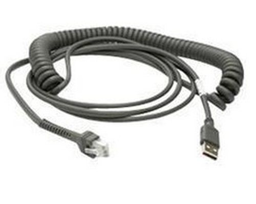 CABLE - SHIELDED USB: SERIES A CONNECTOR 9FT. (2.8M) COILED – Zebra Technologies