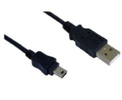 2M USB 2.0 CABLE A-M - MINI B5-M BLACK – Cables Direct
