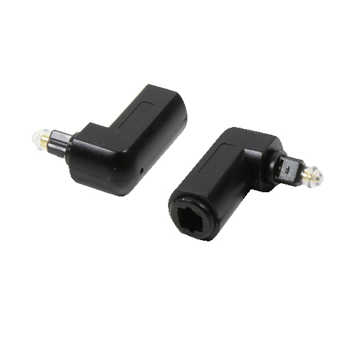 Audio adapter (90�), Toslink/M to Toslink/F, black – LogiLink