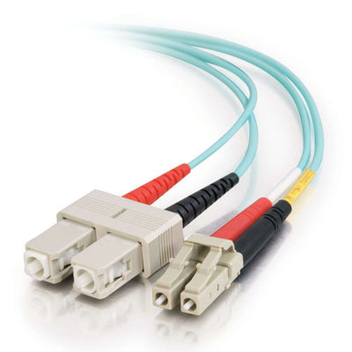 2m SC-SC 10Gb 50/125 OM3 Duplex Multimode PVC Fibre Optic Cable (LSZH) - AquaLSZH rated fibre optic cable designed for 10GBase-SR and 10GBase-LRM ports and equipment – Legrand