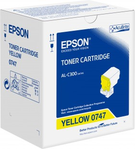 Epson Toner, AcuBrite, Toner yellow, 1 x Yellow, Standard, S050747, 8,800 Pages – Epson