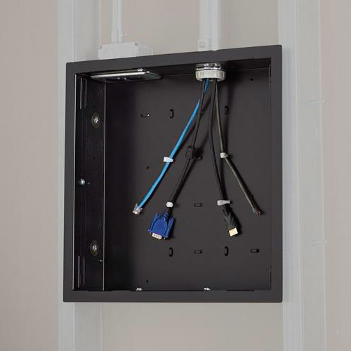 Large In-Wall Storage Box with Flange - Black – MILESTONE