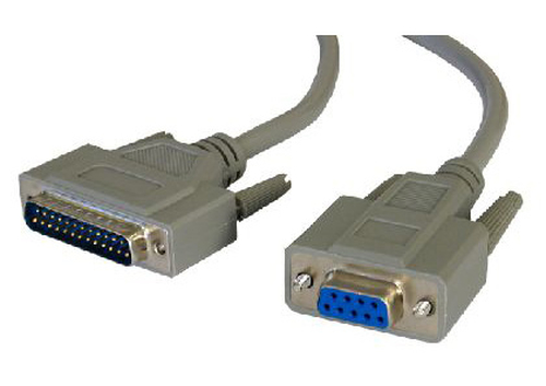 3M SERIAL PRINTER CABLE DB9F-DB25M GREY – Cables Direct
