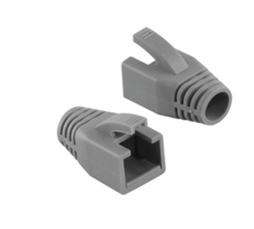 Modular RJ45 Plug Cable Boot 8mm grey, 10pcs – LogiLink