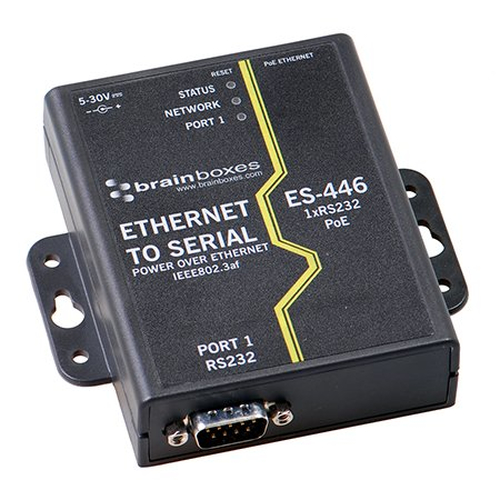 1 Port RS232 PoE Ethernet to Serial Adap – Brainboxes