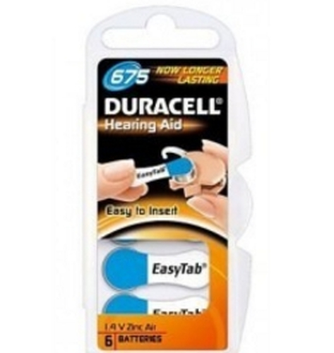 Duracell Hearing Aid - Battery 6 x 675 - blue – Duracell