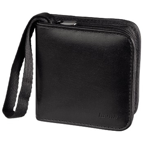 Hama Memory Card Case, Large, Faux Leather, Black, 8.8 x 2.6 x 9.2 cm Compartment, Max 12 Cards – Hama