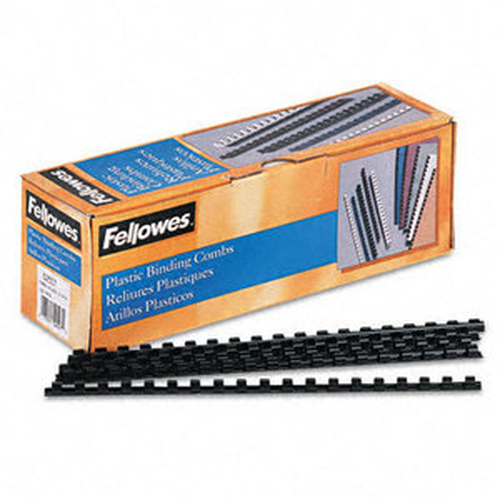 FELLOWES Apex 6201101 Black Plastic Comb 12mm 100pk – Fellowes