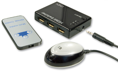 3 Port HDMI Switch with Remote Control – Lindy