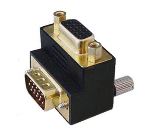 VGA Male to VGA Female 90° Adapter "Up" – Lindy