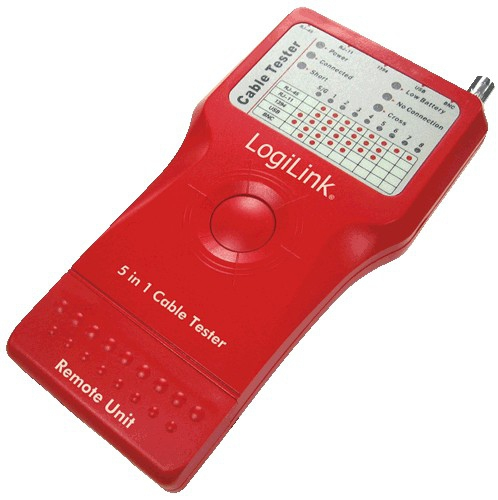 cabletester 5in1 RJ45/RJ11/USB – LogiLink