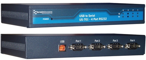 Brainboxes USB 4p Serial RS232 – Brainboxes